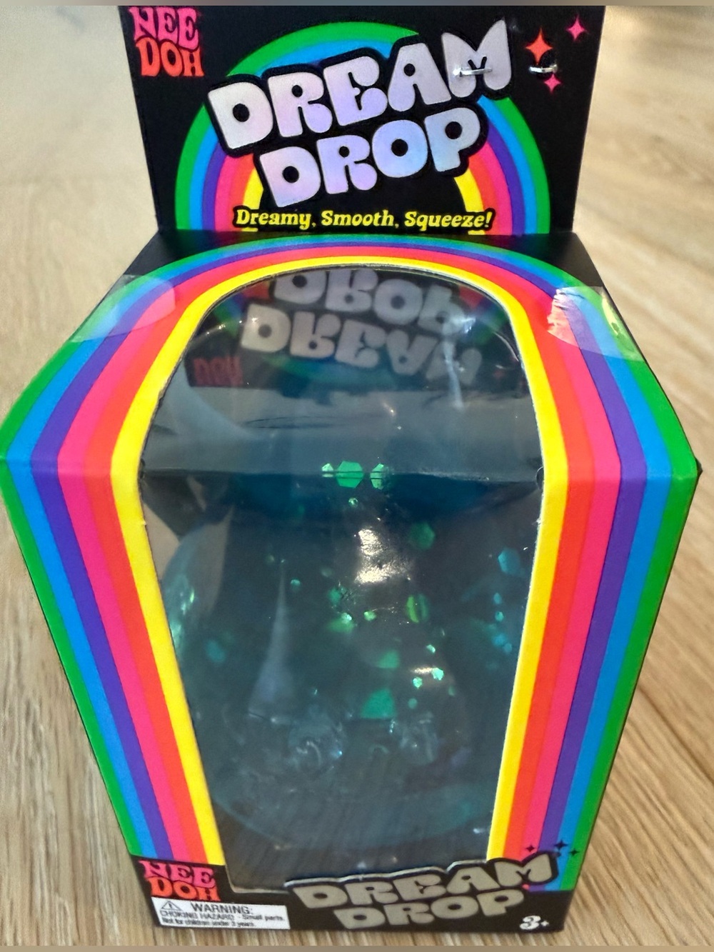 SCHYLLING NEEDOH ORIGINAL SPARKLY BLUE DREAM DROP TOY WITH STAND TRENDING  NIB